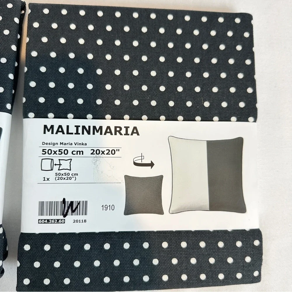 NWT Ikea Malinmaria Pair Polka Dot‎ Accent Pillow Covers 20 x 20”